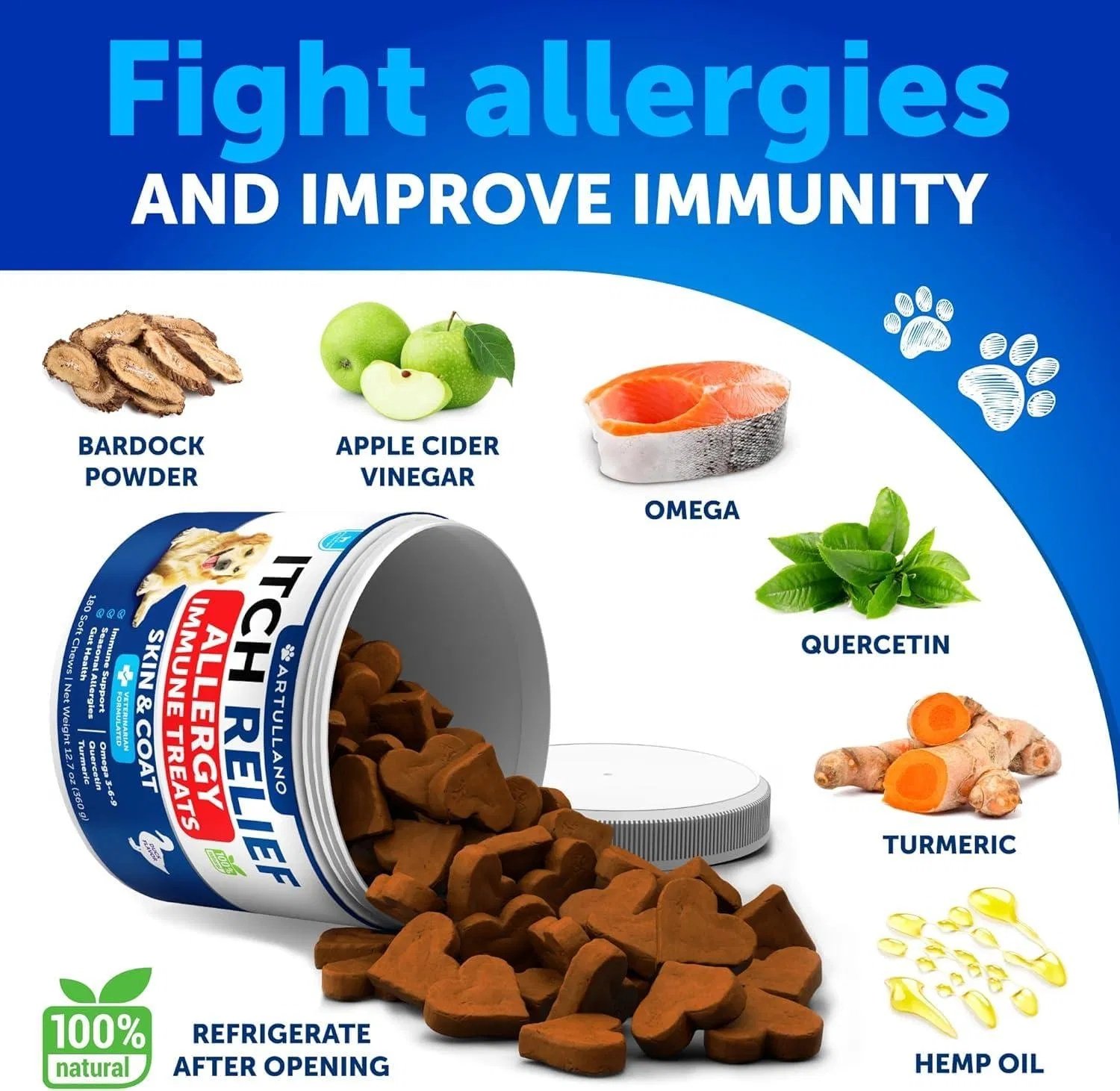 Do Not Sell On Amazon Dog Allergy Relief Chews Itching Skin Relief For Dogs - Image 6