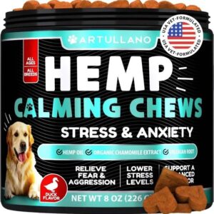 Hemp Calming Chews For Dogs Dog Anxiety Relief Treats With Hemp Oil Turmeric