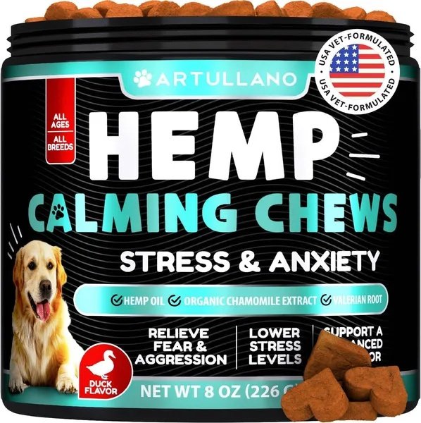 Hemp Calming Chews For Dogs Dog Anxiety Relief Treats With Hemp Oil Turmeric