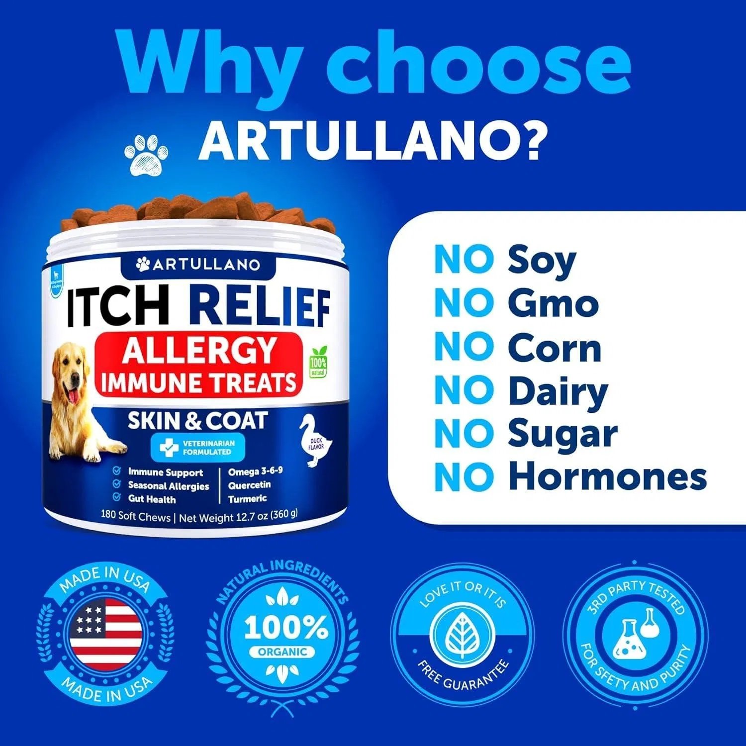 Do Not Sell On Amazon Dog Allergy Relief Chews Itching Skin Relief For Dogs - Image 3