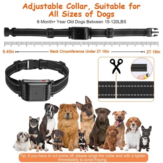 990FT Range Dog Wireless Fence Remote Training Collar IPX6 Waterproof Receiver With 0-9 Levels Beep Vibration Shock Mode 4 Channels Rechargeable Transmitter System - Image 3
