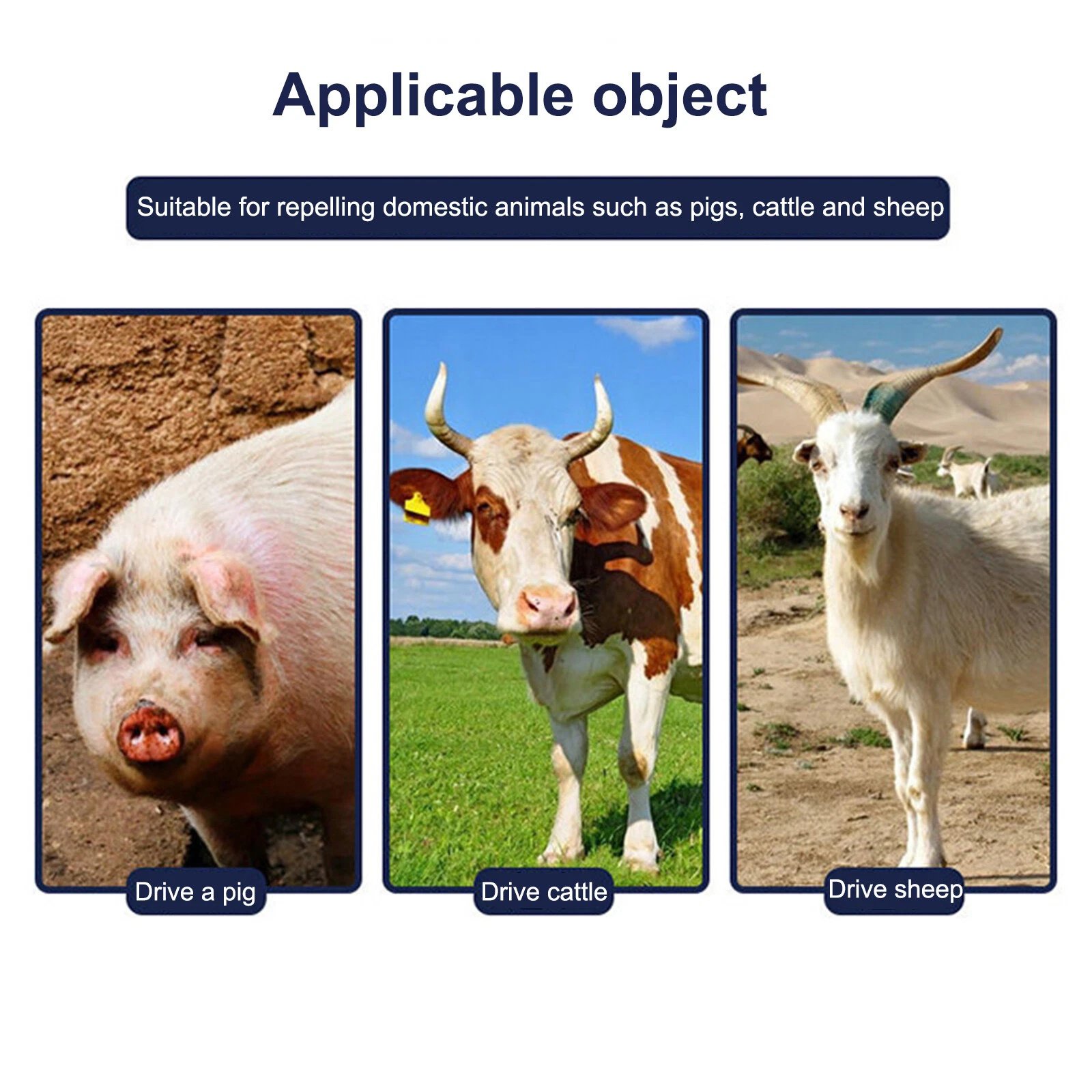 Electric Repeller Handheld Pig And Cattle Repeller Livestock Repeller Usb 23 Cm - Image 5