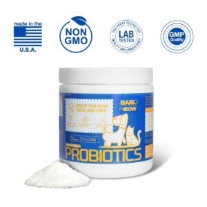 Bark And Meow Probiotics For Dogs & Cats 7 Tailored Strains Prebiotics