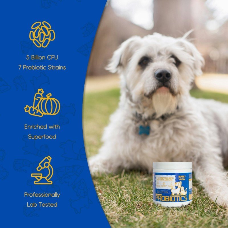 Bark And Meow Probiotics For Dogs & Cats 7 Tailored Strains Prebiotics - Image 2